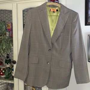 Super Nice Checked Anne Klein Blazer Jacket